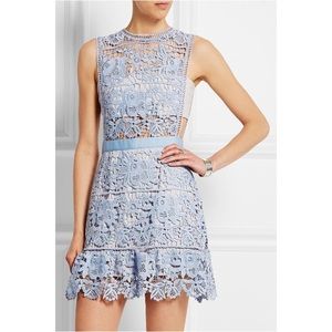 Self Portrait Lace Peplum Mini Dress